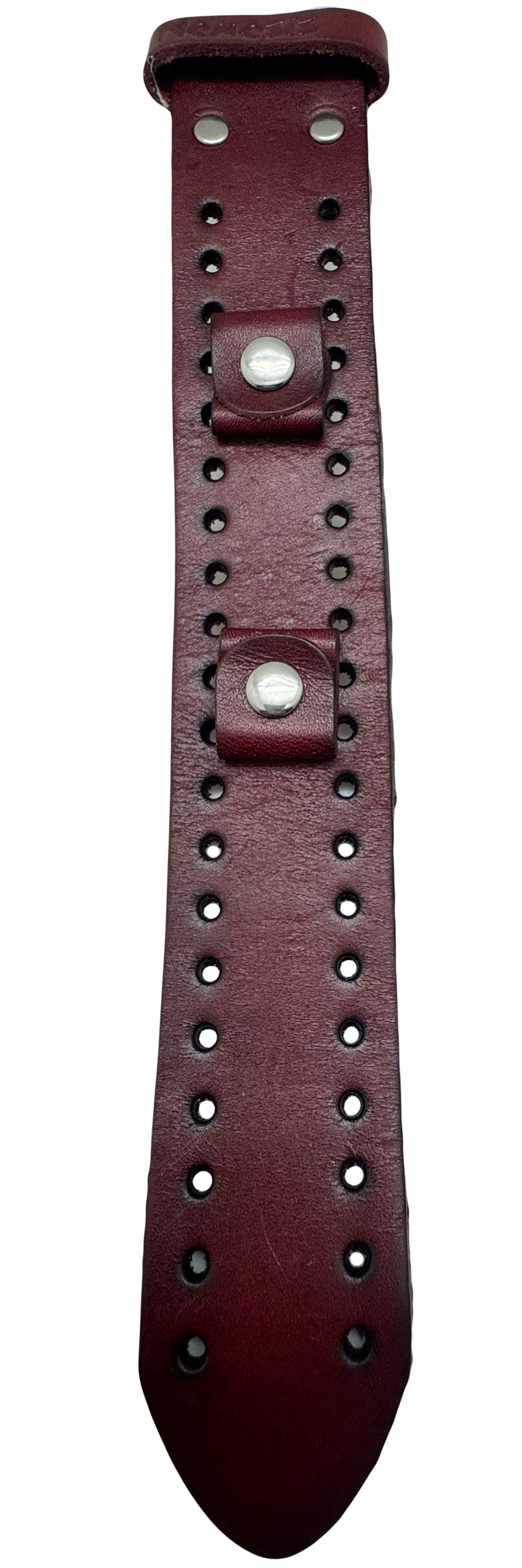 Perforated Bugandy Leather Cuff