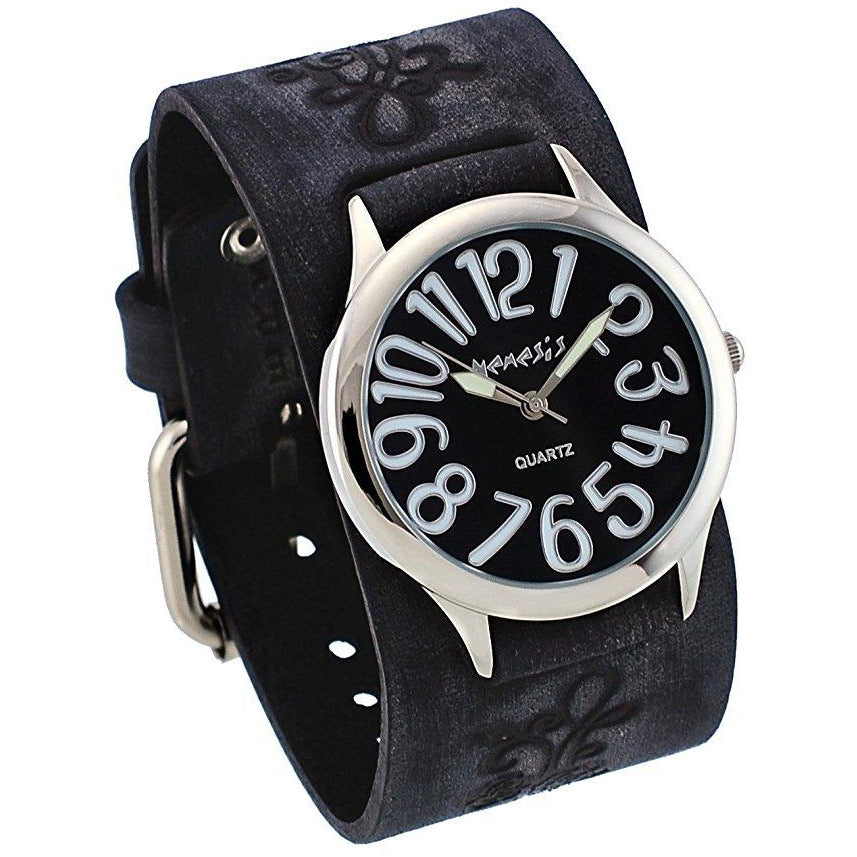 Floral Distressed Black