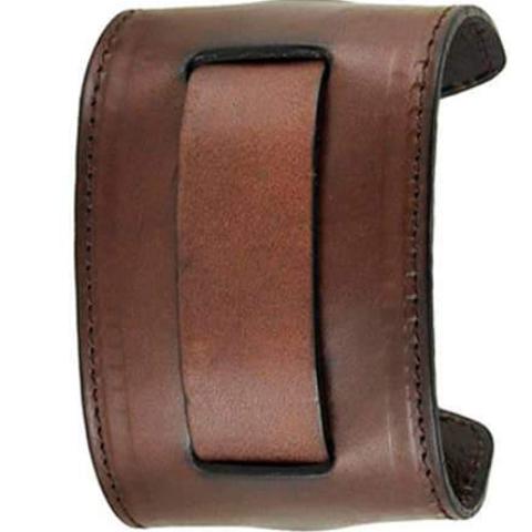 Dark Brown Wide Leather Cuff Band