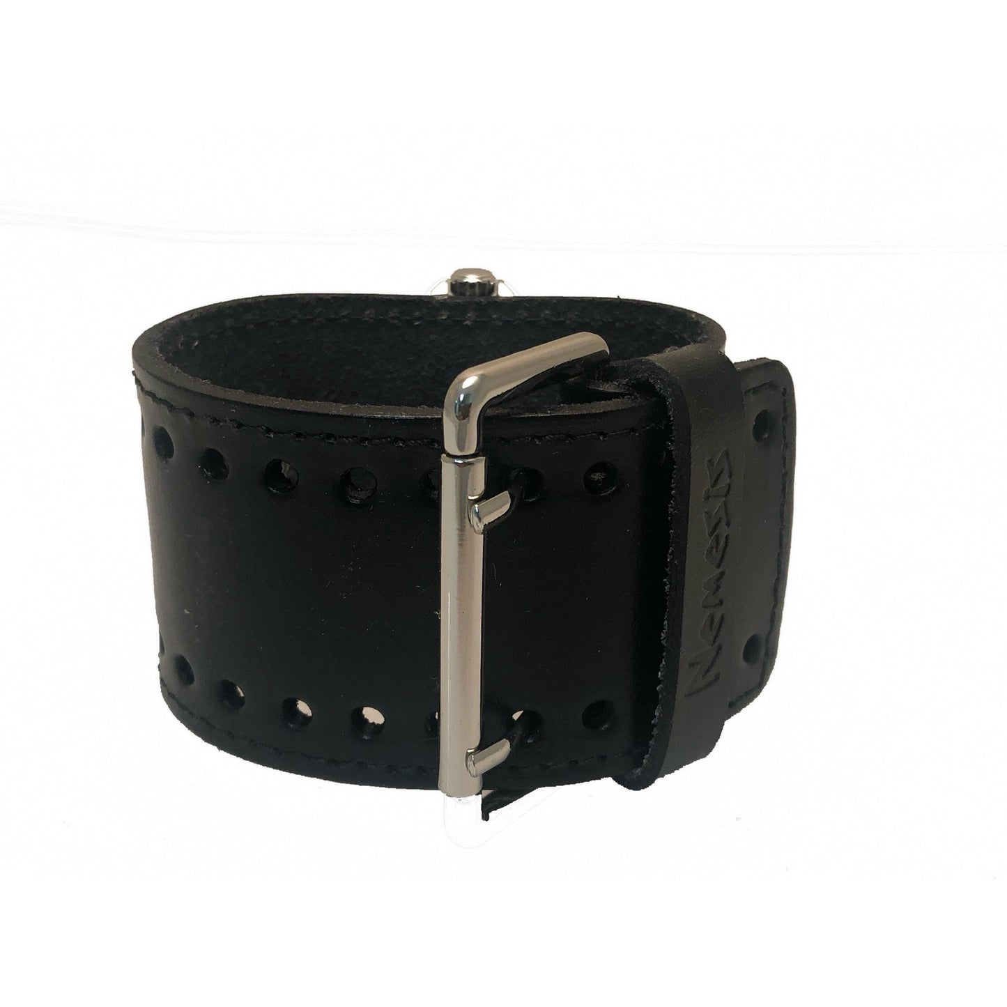 Moonwalker Luminous Blue Diver with Stitched Black Leather Cuff