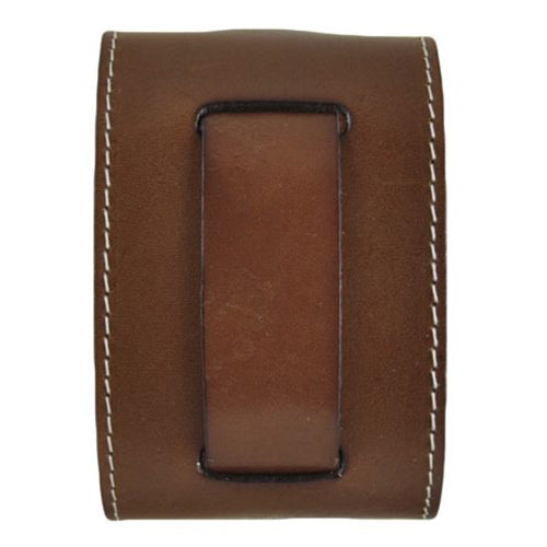 White Stitched Brown Leather