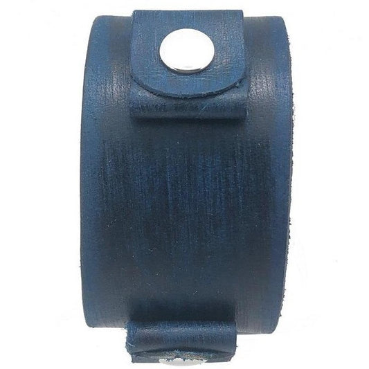 Distressed Blue Leather Ladies Cuff VLGB