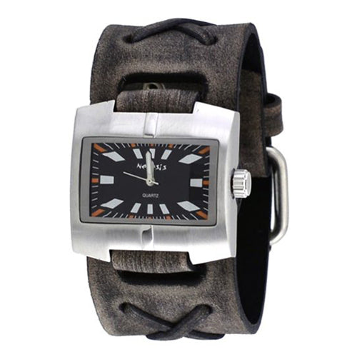 Fossil leather hotsell cuff watch