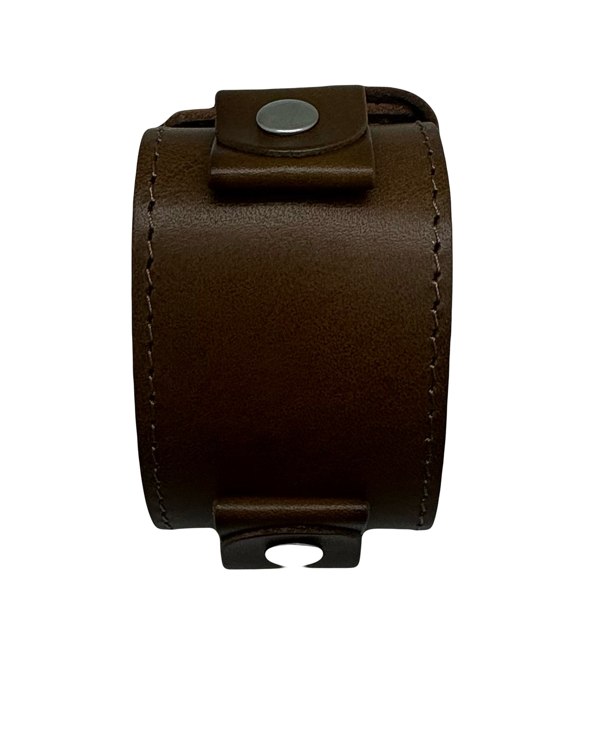 Roman DX Blue Watch with Stitched Dark Leather Wide Cuff