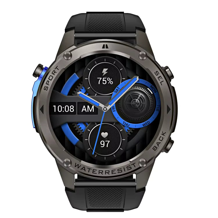 GPS25 Nemesis smart watch with vintage leather cuff band