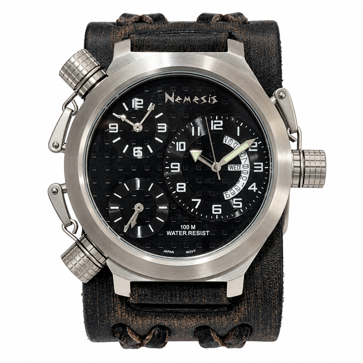 Chronograph LE Black Watch with Black Leather Cuff VDX080K
