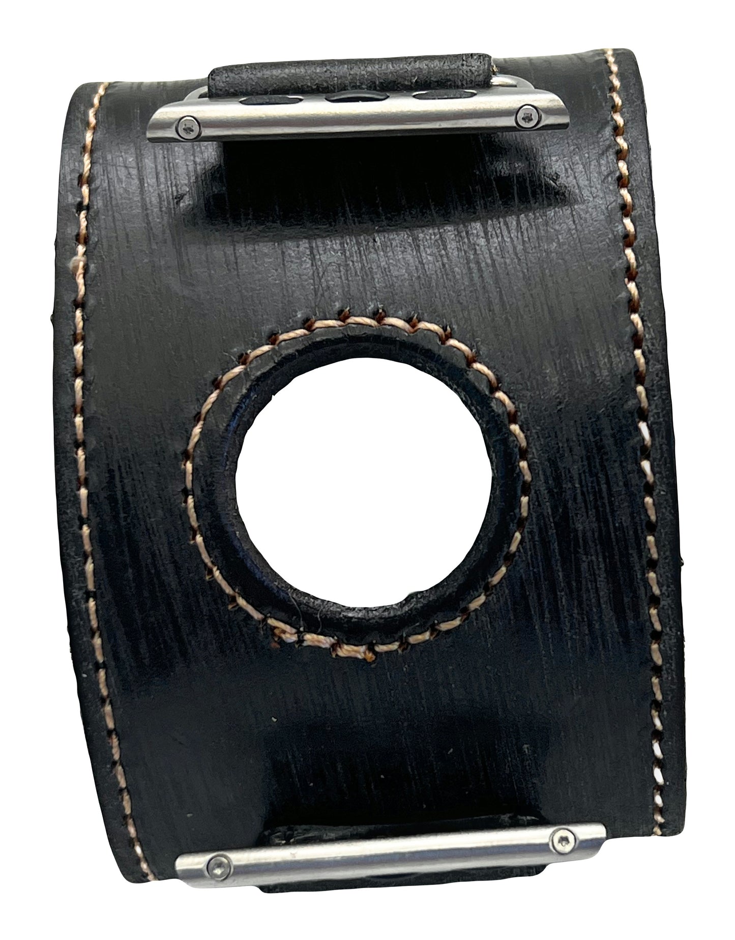 Nemesis VKA smart watch Vintage brown leather cuff band with conector