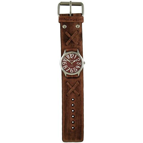 brown leather women's watch