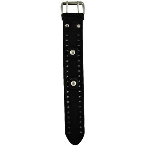 Black Lite SQ Watch with Black Leather Cuff Band B516K