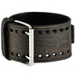 Roman DX Black Watch with Stitched Distressed Black Leather Wide Cuff