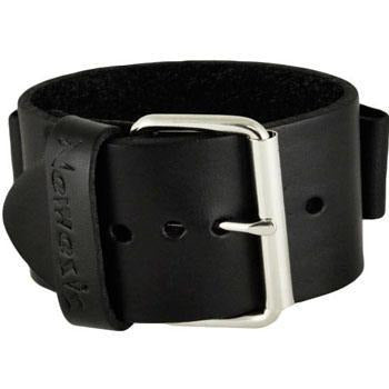 Showgirl Ladies Black Watch with Black Leather Cuff