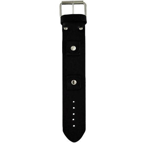 Showgirl Ladies Black Watch with Black Leather Cuff