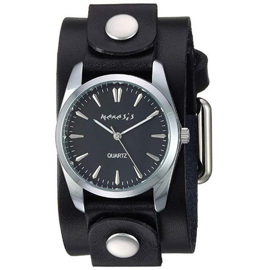 Gala Ladies Black Watch with Black Leather Cuff GB223K