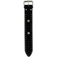 Classic Black Watch with Double White/Grey Stitched Brown Leather Cuff