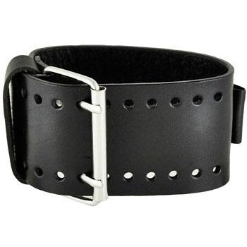 black leather cuff