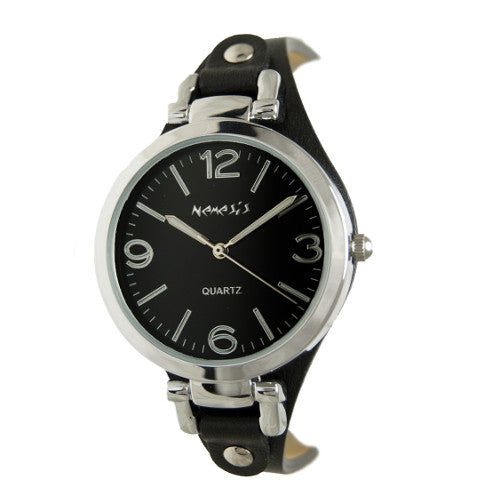 Nemesis Ladies Black and Silver Classic Watch, 315k-front