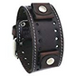 Tourbillon Day/Night White and Blue Hand Watch with Stitched Dark Brown Leather Cuff