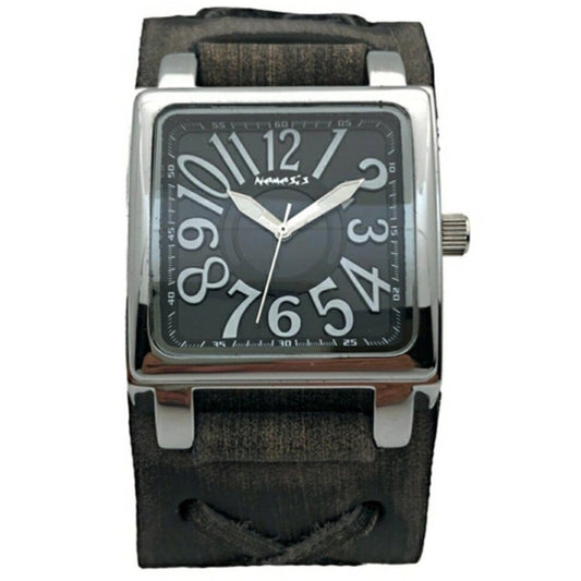 FXB256K Nemesis Unix square 3 d watch with Vintage leather cuff band