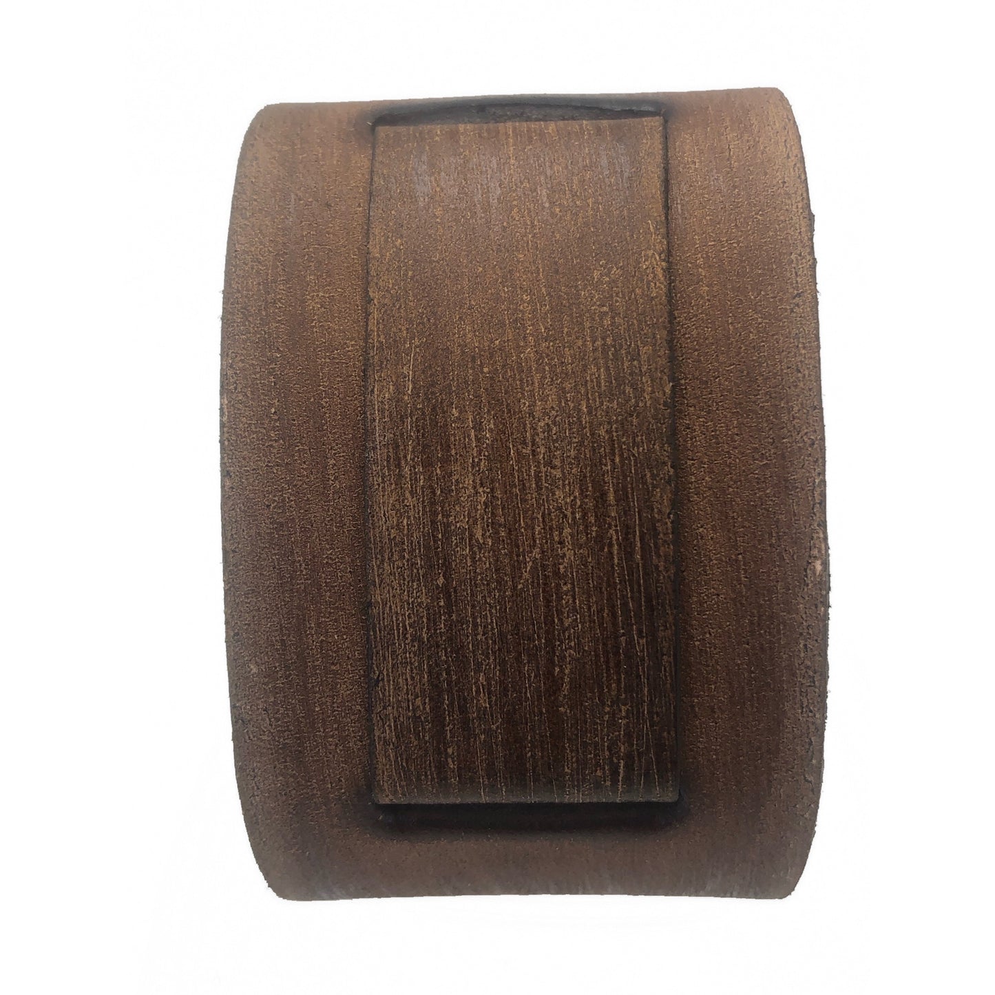 Brown Leather Wide Cuff