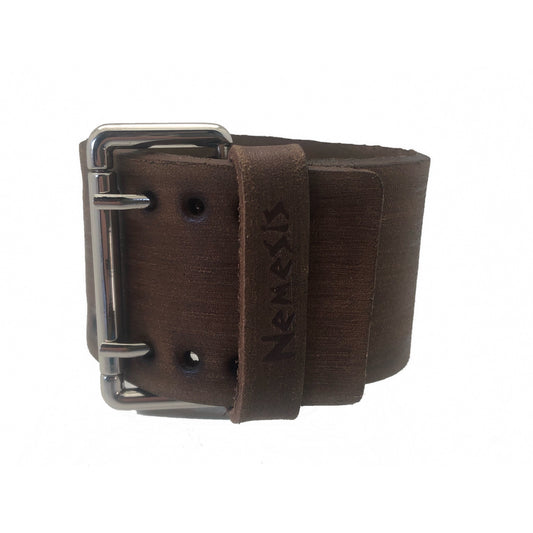 Brown Leather Wide Cuff